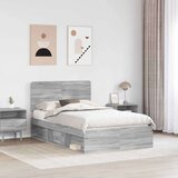  Konstrukcija postelje z vzglavjem Siva Sonoma 120 x 200 cm, (5000102827) | Shoptok.si