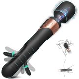 SuperLove Triple Pleasure Massage Wand & Flapping Vibrator Black Cene