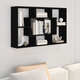 vidaXL Zidna polica crna 85 x 16 x 52,5 cm od konstruiranog drva Cijene