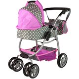  Voziček za punčke 2-v-1 Nosilka Stars - siva | Shoptok.si