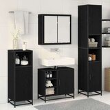 vidaXL Komplet pohištva za kopalnico 4 pcs Črni hrast 65 x 33 x 60 cm | Shoptok.si
