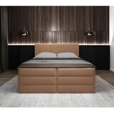 MID.YOU POSTELJA BOXSPRING 180 cm x 200 cm , les, tekstil, leseni material terakota | Shoptok.si