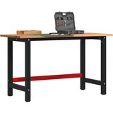 vidaXL Delovna miza svetlo rjava 140x60x81,5 cm trdna hrastovina | Shoptok.si
