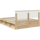 VidaXL Konstrukcija postelje z vzglavjem Sonoma hrast 150 x 200 cm, (5000141772) Slike
