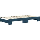  Dnevni krevet na razvlačenje plavi 100 x 200 cm baršunasti | shoptok.hr