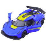 Metalni sportski automobil za utrke, otvaranje vrata, plava boja 1:32 | shoptok.hr