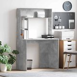  Stol s policom Betonski sivi 91 x 50 x 149 cm Konstruirano drvo | shoptok.hr