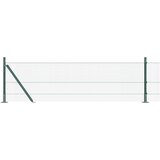  Zavarena Žičana Ograda s 13 Flangiranih Stupova Zelena 0.5x50 m Čelik | shoptok.hr