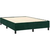  box spring s madracem LED tamnozeleni 140x200 cm baršun | shoptok.hr
