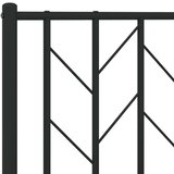 vidaXL Kovinski posteljni okvir z vzglavjem in vznožjem črn 90x190 cm | Shoptok.si