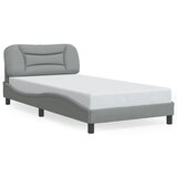 Furnova Posteljni okvir brez vzmetnice svetlo siv 100x200 cm blago, (21935562) | Shoptok.si
