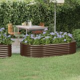  Povišena vrtna gredica od pocinčanog čelika 175x100x36 cm smeđi | Eponuda.ba