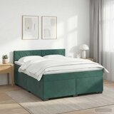  Boxspring krevet s madracem Tamnozelena 160 x 200 cm Baršun | shoptok.hr