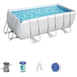 Chomik bazen sa priborom power steel rectangular (d x š x v: 412 x 201 x 122 cm, 8.124 l) Cijene