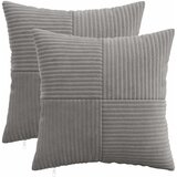  Presvlaka za jastuk 2 pcs ALMELO Svjetlosiva 50 x 50 cm Kord | shoptok.hr