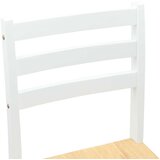  Trpezarijske stolice 2 pcs Čvrsto drvo od gume Bijelo | shoptok.hr