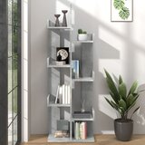 The Living Store Knjižna omara betonsko siva 48x25,5x140 cm iverna plošča - Knjižna Omara, (21437272) | Shoptok.si
