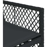 vidaXL 9-dijelni vrtni blagovaonski set s jastucima crni od poliratana | shoptok.hr