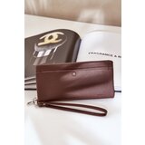  Large Women's Wallet With Embossing Eco Leather Chocolate Martiel Cijene