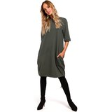 Made Of Emotion Ženska haljina M451 crna siva | krema | ePonuda.com