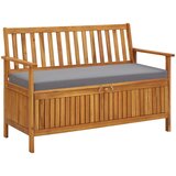 The Living Store Vrtna klop za shranjevanje 120 cm trden akacijev les - Klop S Prostorom Za Shranjevanje, (21473796) | Shoptok.si