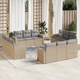  12-dijelni set vrtnih sofa od poliratana s jastucima bež | shoptok.hr