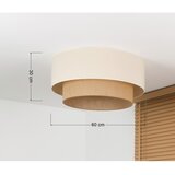  duolla - plafonsko svetlo boho 3xE27/15W/230V, prečnik 60 cm, krem/bež | Eponuda.com