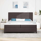 Krevet s opruga kutije Tamno smeđa 200 x 200 cm tkanina | shoptok.hr