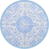 Vanjski Zunanja preproga nežno modra Ø160 cm PP | Shoptok.si