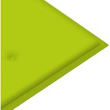  Klupa s jarko zelenim jastukom 112 cm od masivne tikovine | shoptok.hr
