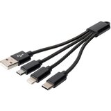 Digitus mobilni telefon\, Apple iPad/iPhone/iPod\, prenosnik polnilni kabel [1x USB-A - 3x ] 0.15 m, (20421378) | Shoptok.si