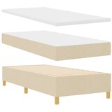 Box spring krevet s madracem Krema 90 x 190 cm tkanina | shoptok.hr