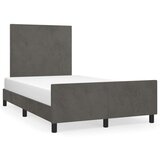  Posteljni okvir z vzglavjem temno siv 120x200 cm žamet, (20788486) | Shoptok.si