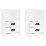  Noćni ormarići 2 kom visoki sjaj bijeli 43x36x60 cm | Eponuda.com