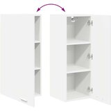 vidaXL Viseča omarica Riga 2 pcs Bela 30 x 31 x 80 cm Konstruiran les | Shoptok.si