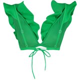 Trendyol Bikini Top - Green - Plain Cene