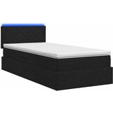  LED krevet za pohranu s madracem Crna 100 x 200 cm Tkanina | shoptok.hr