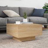  Stolić za kavu s LED svjetlima boja hrasta sonome 55x55x31 cm | shoptok.hr
