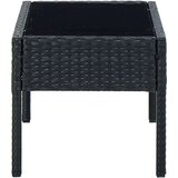 vidaXL vrtna miza črna 75x40x37 cm poli ratan Cene