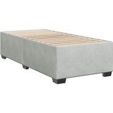 Box spring krevet s madracem svjetlosivi 80 x 200 cm baršunasti | shoptok.hr