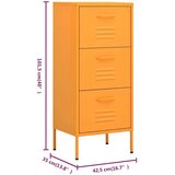 vidaXL Ormarić za pohranu boja senfa 42,5 x 35 x 101,5 cm čelični | shoptok.hr