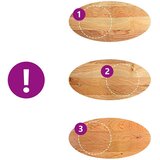 vidaXL Mizna plošča svetlo rjava 120x60x4 cm trdna hrastovina ovalna | Shoptok.si