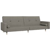 Maison Chic kavč - Sofa - Kanape dvosed z ležiščem in dvema blazinama svetlo siv žamet, (21727790) | Shoptok.si
