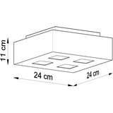  Stropna svetilka MONO 4 črna, (21347835) | Shoptok.si