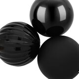  Set božićnih kuglica XXL 3 kom. Crna Ø 25 cm Plastika | shoptok.hr