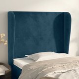  Uzglavlje s ušima tamnoplavo 103x23x118/128 cm baršunasto | shoptok.hr