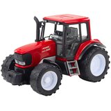 Traktor za igru sa prikolicom i balama 62 cm - crveno/zelena | Shoptok.si