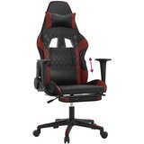  Igraća stolica s osloncem za noge umjetna koža crna i boja vina | shoptok.hr