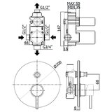 Paffoni Stick SK015CR Arm. za tuš kadu ugradna sa preb. | Eponuda.com