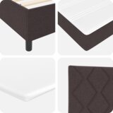 vidaXL Postelja na dnu s časom Temno rjava 90x190 cm Tkanina, (22052177) | Shoptok.si
